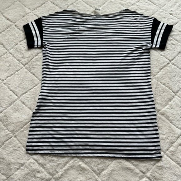 Victoria's Secret PINK | Striped Oversized Pocket Tee Shirt | Size Small - Picture 5 of 9